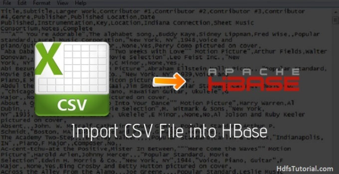 Import CSV File into HBase using importtsv