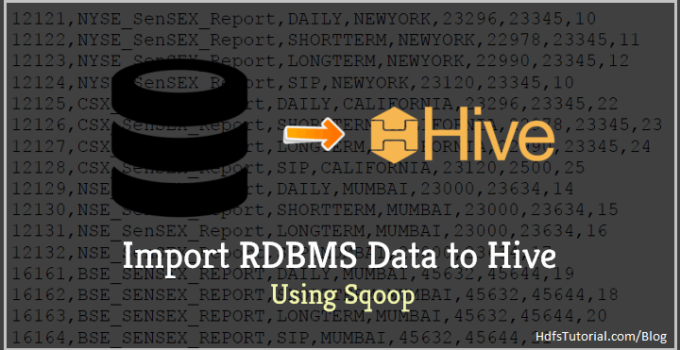 How to Import Data in Hive using Sqoop